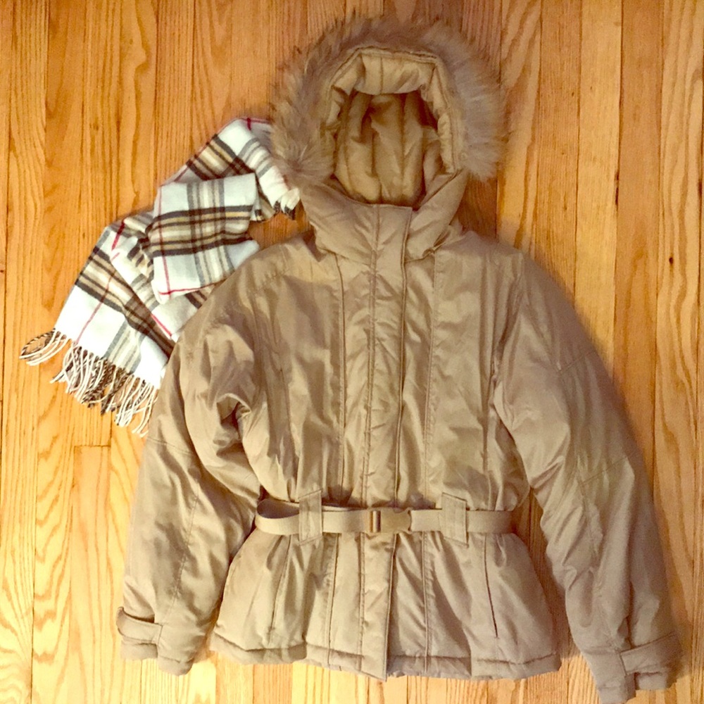 ‼️SOLD‼️ Down Jacket with Fur-Lined Hood